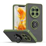 For Huawei Mate 50 Pro Q Shadow 1 Series TPU + PC Phone Case with Ring(Army Green)