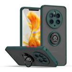 For Huawei Mate 50 Pro Q Shadow 1 Series TPU + PC Phone Case with Ring(Dark Green)