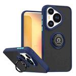 For Huawei Pura 70 Pro / 70 Pro+ Q Shadow 1 Series TPU + PC Phone Case with Ring(Royal Blue)