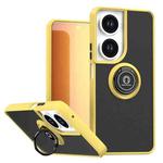 For Huawei nova 12 SE Q Shadow 1 Series TPU + PC Phone Case with Ring(Yellow)