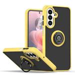 For Samsung Galaxy A17 5G Q Shadow 1 Series TPU + PC Phone Case with Ring(Yellow)