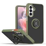 For Samsung Galaxy A17 5G Q Shadow 1 Series TPU + PC Phone Case with Ring(Army Green)