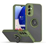 For Samsung Galaxy A14 5G Q Shadow 1 Series TPU + PC Phone Case with Ring(Army Green)