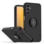 For Samsung Galaxy A15 5G Q Shadow 1 Series TPU + PC Phone Case with Ring(Black+Black)