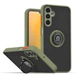 For Samsung Galaxy A15 5G Q Shadow 1 Series TPU + PC Phone Case with Ring(Army Green)