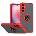 For Samsung Galaxy A24 4G Q Shadow 1 Series TPU + PC Phone Case with Ring(Red)