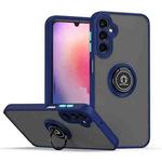 For Samsung Galaxy A24 4G Q Shadow 1 Series TPU + PC Phone Case with Ring(Royal Blue)