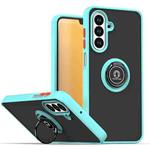 For Samsung Galaxy A26 5G Q Shadow 1 Series TPU + PC Phone Case with Ring(Sky Blue)