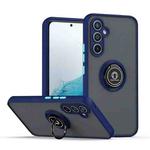 For Samsung Galaxy A34 5G Q Shadow 1 Series TPU + PC Phone Case with Ring(Royal Blue)