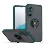 For Samsung Galaxy A34 5G Q Shadow 1 Series TPU + PC Phone Case with Ring(Dark Green)