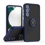 For Samsung Galaxy A35 5G Q Shadow 1 Series TPU + PC Phone Case with Ring(Royal Blue)