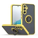 For Samsung Galaxy A54 5G Q Shadow 1 Series TPU + PC Phone Case with Ring(Yellow)
