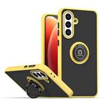 For Samsung Galaxy A56 5G Q Shadow 1 Series TPU + PC Phone Case with Ring(Yellow)