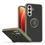 For Samsung Galaxy A56 5G Q Shadow 1 Series TPU + PC Phone Case with Ring(Army Green)
