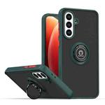 For Samsung Galaxy A56 5G Q Shadow 1 Series TPU + PC Phone Case with Ring(Dark Green)