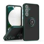 For Samsung Galaxy A55 5G Q Shadow 1 Series TPU + PC Phone Case with Ring(Dark Green)