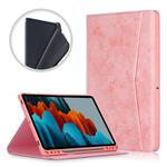 For Samsung Galaxy Tab S8+ / Tab S8 Plus /  Tab S7 FE / Tab S7+ T970/T976B TPU Front Support Horizontal Flip Leather Case with Holder & Pen Slot & Sleep / Wake-up Function(Pink)