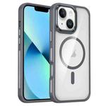 For iPhone 14 / 13 Breathable Skin Feel Transparent MagSafe Magnetic Phone Case(Grey)