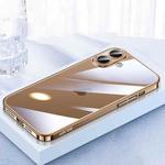 For iPhone 16 Plus SULADA JINGJIA Series Lens Protector Hard PC Phone Case(Gold)