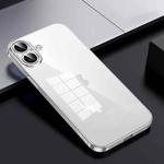 For iPhone 16 Plus SULADA Shine Through Series Plating TPU Transparent Phone Case(Silver)