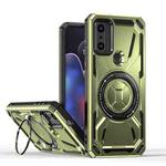 For Motorola G Pure / Moto G Play 2023 Armor II Series MagSafe Magnetic Holder Phone Case(Army Green)