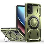 For Motorola Moto G 5G 2024 Armor II Series MagSafe Magnetic Holder Phone Case(Army Green)