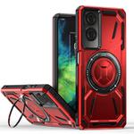 For TCL 50 SE 4G Armor II Series MagSafe Magnetic Holder Phone Case(Red)