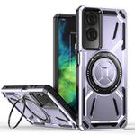 For TCL 50 SE 4G Armor II Series MagSafe Magnetic Holder Phone Case(Light Purple)