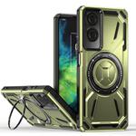For TCL 50 SE 4G Armor II Series MagSafe Magnetic Holder Phone Case(Army Green)