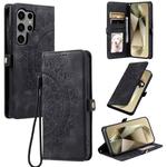 For Samsung Galaxy S24 Ultra 5G Skin Feel Totem Embossed Leather Phone Case(Black)