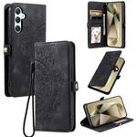 For Samsung Galaxy S24+ 5G Skin Feel Totem Embossed Leather Phone Case(Black)