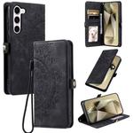 For Samsung Galaxy S23+ 5G Skin Feel Totem Embossed Leather Phone Case(Black)