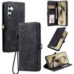 For Samsung Galaxy S25 FE 5G Skin Feel Totem Embossed Leather Phone Case(Black)
