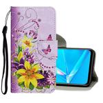 For OPPO A92 Colored Drawing Pattern Horizontal Flip Leather Case with Holder & Card Slots & Wallet(Lily)