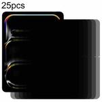 For iPad Pro 13 2024 25pcs 0.33mm 9H 2.5D Privacy Anti-glare Explosion-proof Tempered Glass Film