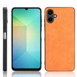 For Samsung Galaxy A06 4G Cow Pattern Sewing Back Cover Phone Case(Yellow)
