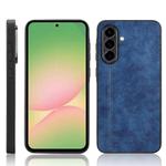 For Samsung Galaxy A56 5G Cow Pattern Sewing Back Cover Phone Case(Blue)