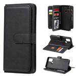 For Samsung Galaxy A21s Multifunctional Magnetic Copper Buckle Horizontal Flip Solid Color Leather Case with 10 Card Slots & Wallet & Holder & Photo Frame(Black)