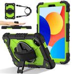 For Xiaomi Redmi Pad SE 8.7 Contrast Color Robot Silicone Hybrid PC Tablet Case(Black Yellow Green)