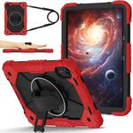 For Xiaomi Redmi Pad 2 11 2025 Contrast Color Robot Silicone Hybrid PC Tablet Case(Red Black)