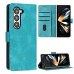 For Samsung Galaxy Z Fold6 Dream Triangle Folding Leather Phone Case with Lanyard(Green)