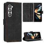 For Samsung Galaxy Z Fold7 Dream Triangle Leather Phone Case with Lanyard(Black)