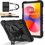 For Huawei MatePad SE 11 2024 Contrast Color Robot Silicone Hybrid PC Tablet Case(Black)