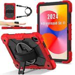 For Huawei MatePad SE 11 2024 Contrast Color Robot Silicone Hybrid PC Tablet Case(Red Black)