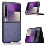 For Huawei Pura X Crocodile Texture Back Cover Phone Case(Blue)