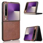 For Huawei Pura X Crocodile Texture Back Cover Phone Case(Brown)