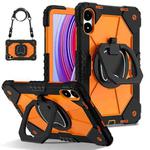 For Xiaomi Redmi Pad Pro 12.1 Contrast Color Robot Silicone Hybrid PC Tablet Case(Black Orange)