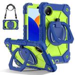 For Xiaomi Redmi Pad SE 8.7 Contrast Color Robot Silicone Hybrid PC Tablet Case(Navy Yellow Green)