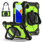 For Xiaomi Redmi Pad SE 8.7 Contrast Color Robot Silicone Hybrid PC Tablet Case(Black Yellow Green)
