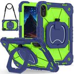 For Xiaomi Redmi Pad 2 11 2025 Contrast Color Robot Silicone Hybrid PC Tablet Case(Navy Yellow Green)